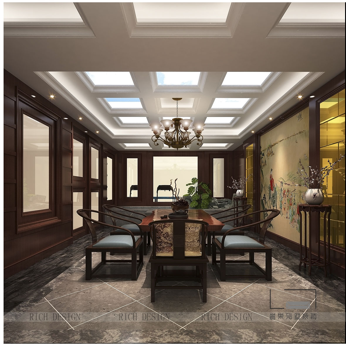 中鐵逸都國際歐式品茶閣裝修設(shè)計效果圖