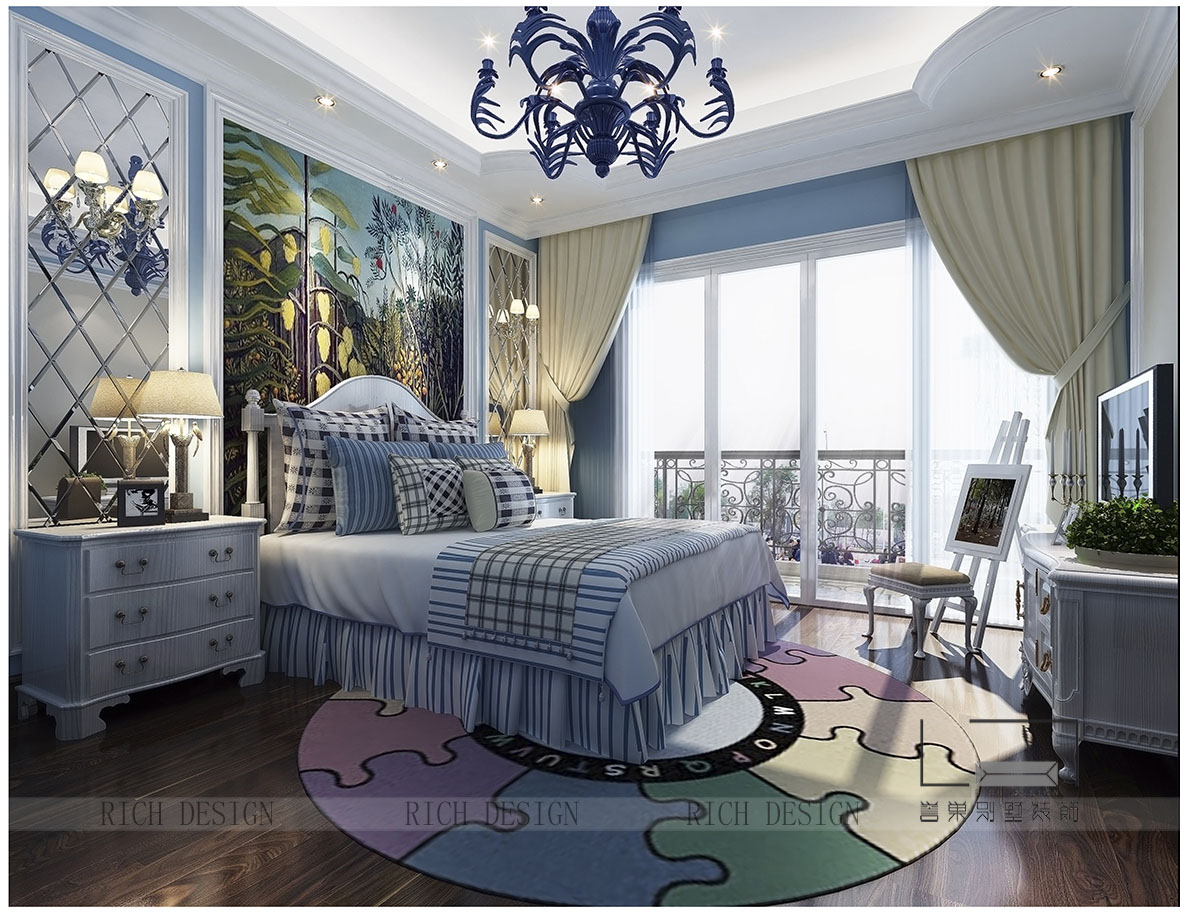 中鐵逸都國際歐式小男孩房裝修設(shè)計效果圖