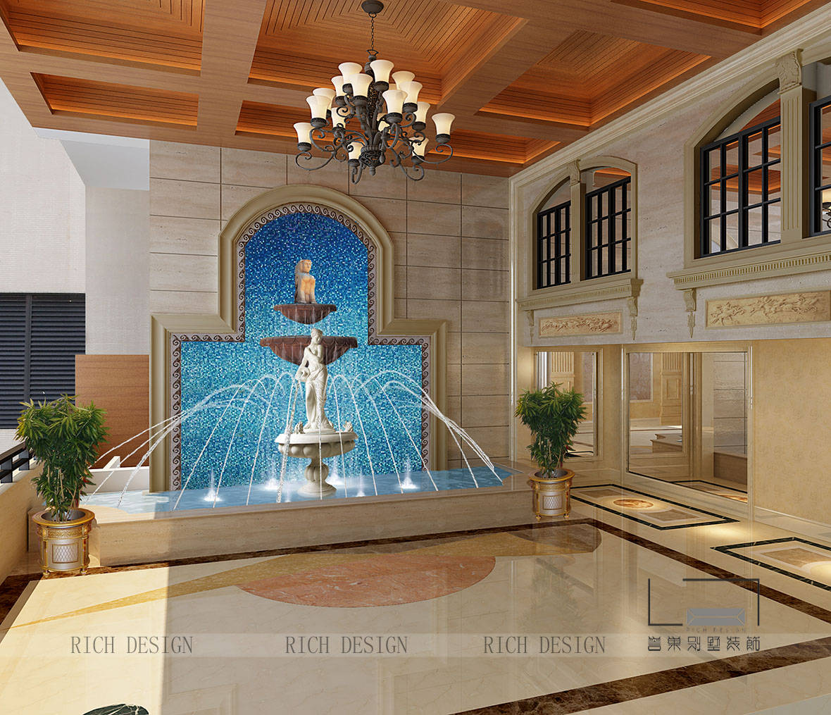 藍郡入戶裝修設(shè)計效果圖