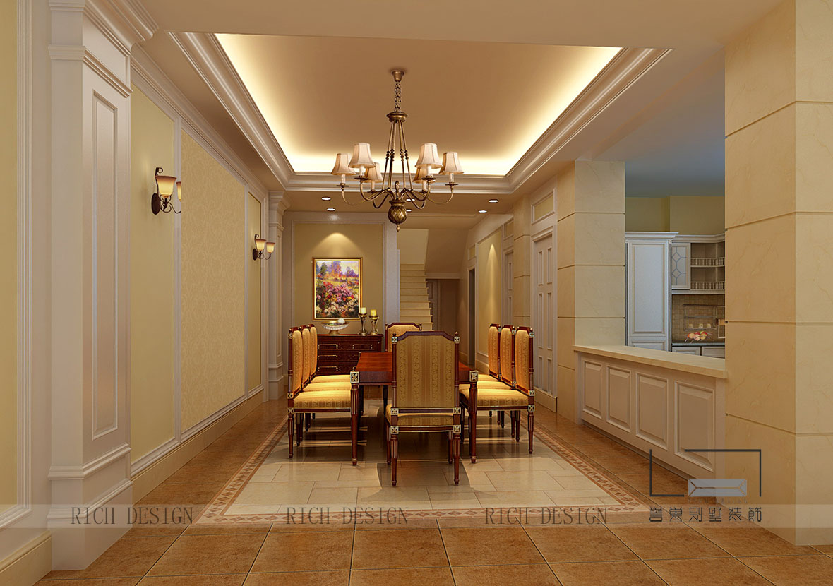 翡翠灣現(xiàn)代地下室餐廳裝修效果圖