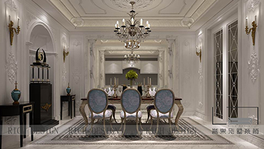 曦城別墅歐式風格372平裝修設(shè)計效果