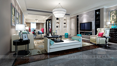 合正榮悅現代美式230平裝修效果圖