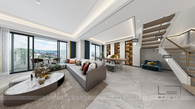 中旅.國(guó)際公館現(xiàn)代風(fēng)格281平設(shè)計(jì)效果圖