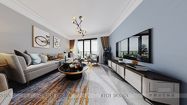 中興公寓95平現(xiàn)代風(fēng)格裝修設(shè)計效果圖