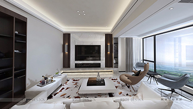 博林天瑞現(xiàn)代風(fēng)格160平裝修完工案例