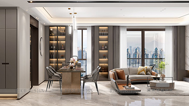 壹方中心165平意式輕奢風(fēng)格裝修效果圖