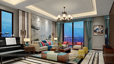 壹方中心300平新中式風(fēng)格裝修設(shè)計(jì)