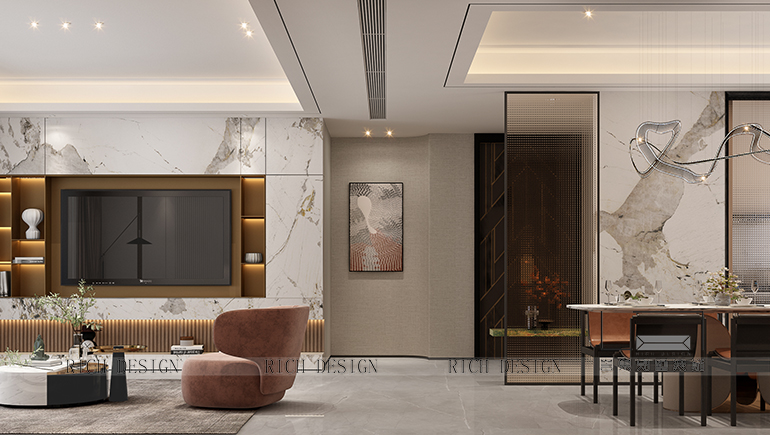 壹方中心意式輕奢200平設(shè)計方案