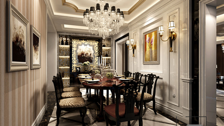 翡翠國(guó)際花苑歐式風(fēng)格200平設(shè)計(jì)