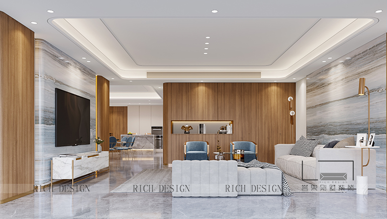 美的廣場(chǎng)現(xiàn)代風(fēng)格300平裝修設(shè)計(jì)