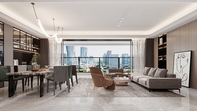 華僑城.天鵝堡意式輕奢256㎡設(shè)計(jì)裝修