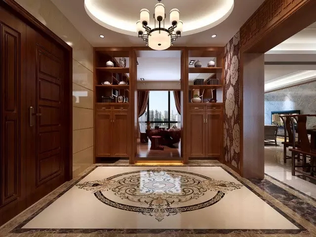 海岸一期中式玄關(guān)裝修設(shè)計(jì)效果圖