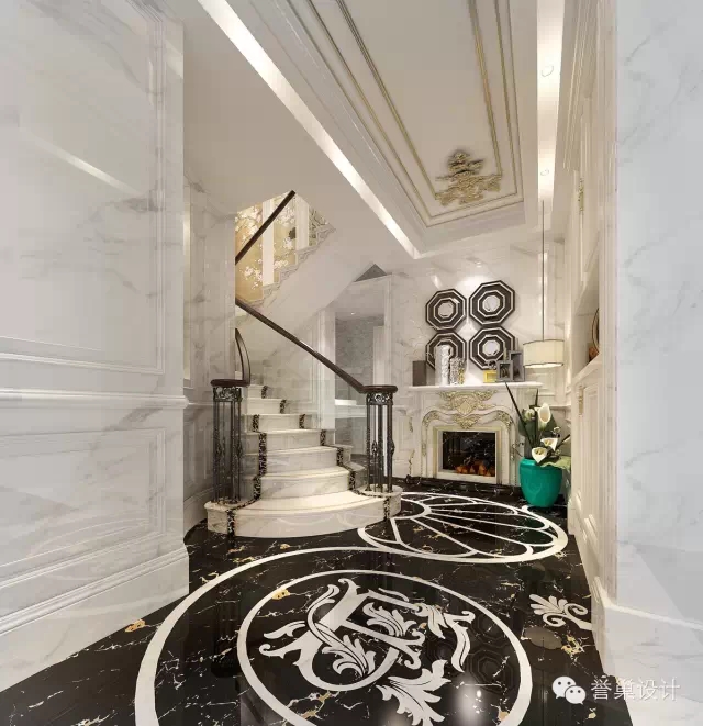 別墅樓梯廳設(shè)計(jì)效果圖