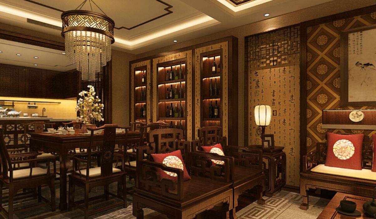 中式餐廳2裝修效果圖
