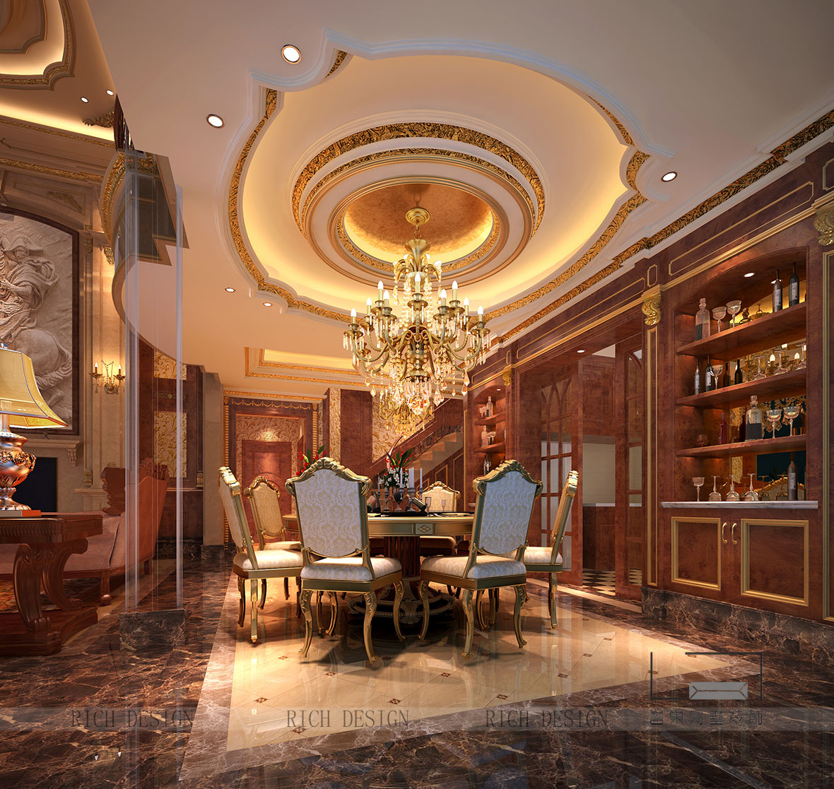 歐式餐廳裝飾設(shè)計效果圖