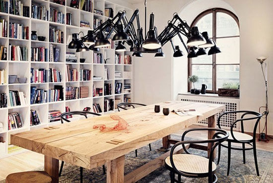 別墅書(shū)房3墻面裝飾設(shè)計(jì)效果圖