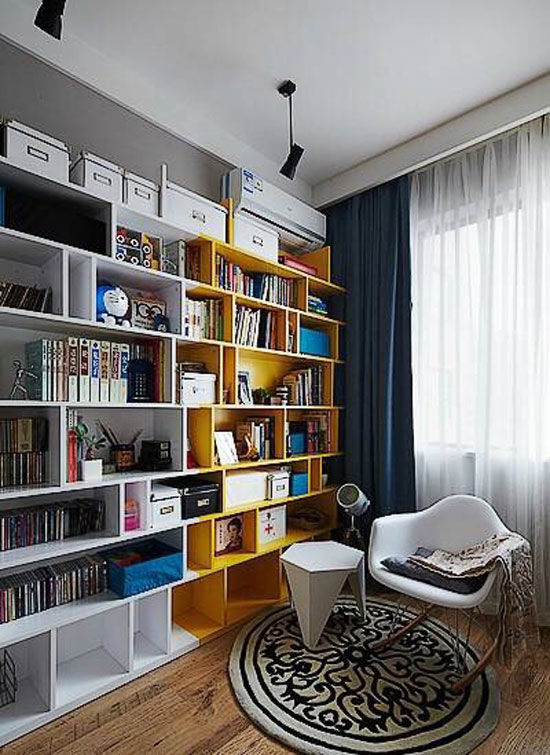 別墅書(shū)房4墻面裝飾設(shè)計(jì)效果圖