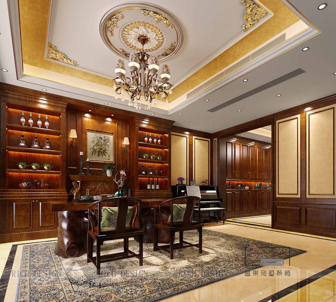 九號公館美式古典酒吧室裝飾欣賞圖