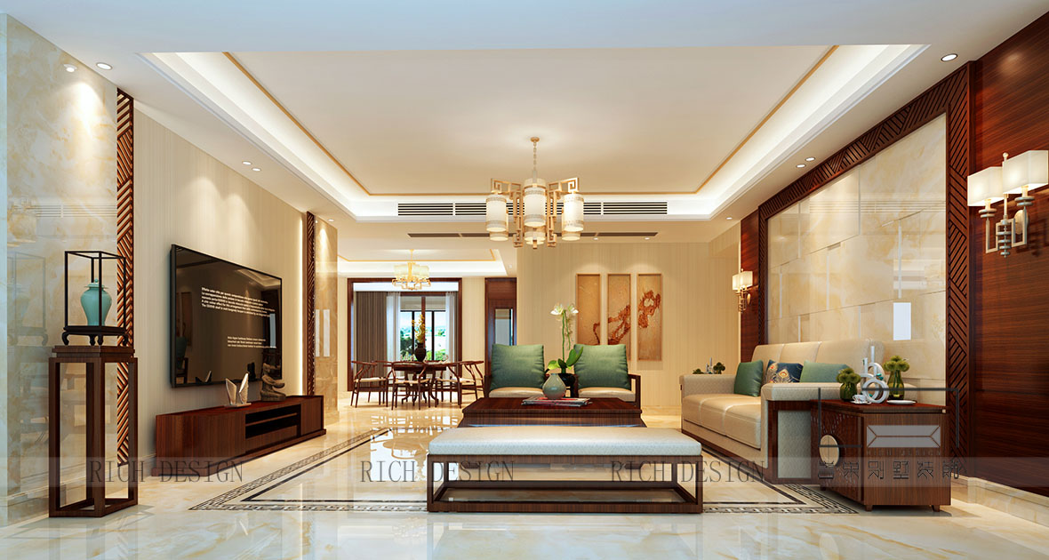 別墅中式裝修設(shè)計(jì)效果圖