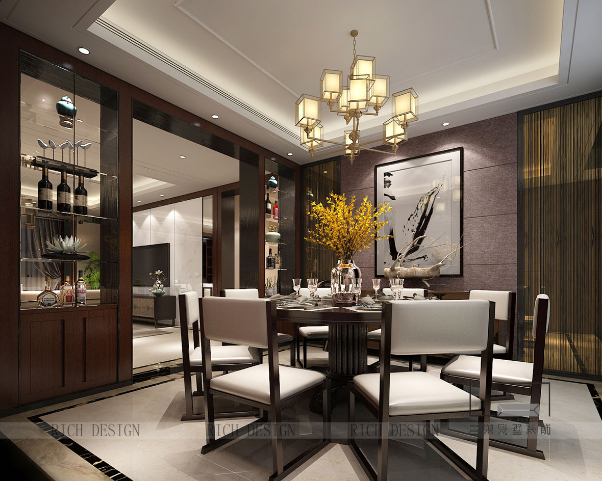 港鐵天頌A2棟3單元中式餐廳裝修欣賞圖