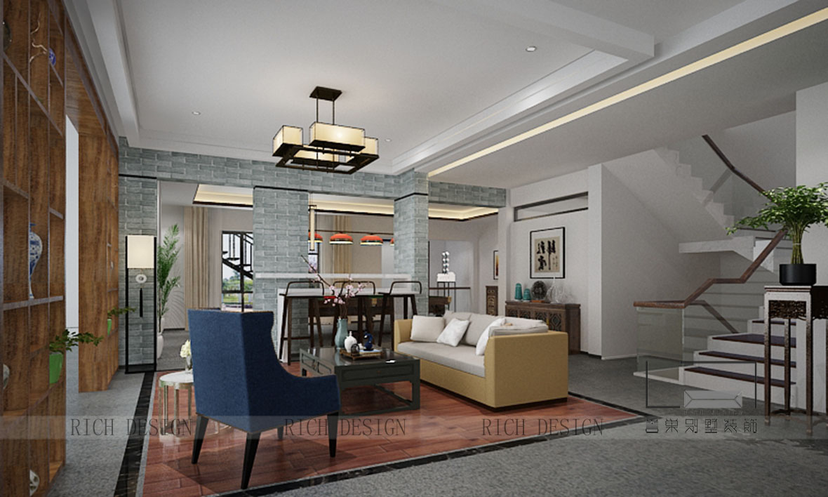 曦城別墅客廳裝飾