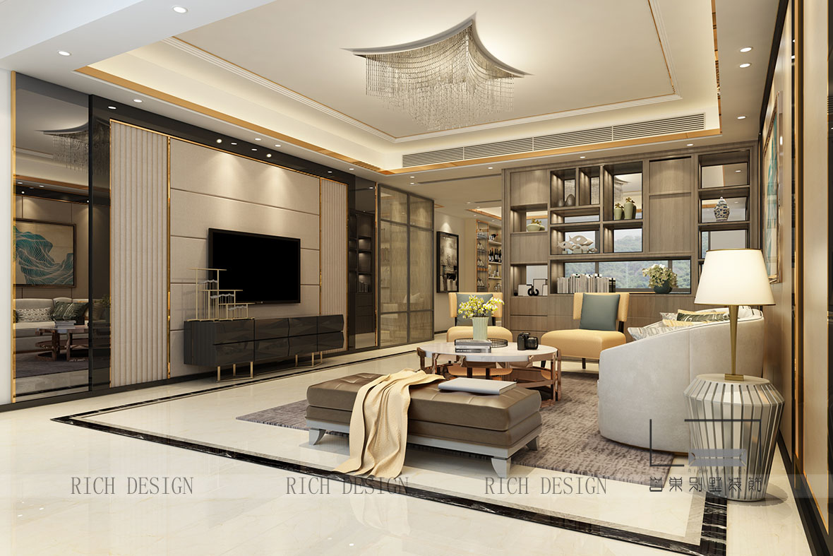 別墅客廳角度一裝飾效果圖