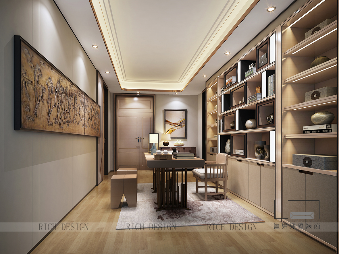 別墅書房裝修設(shè)計(jì)效果圖