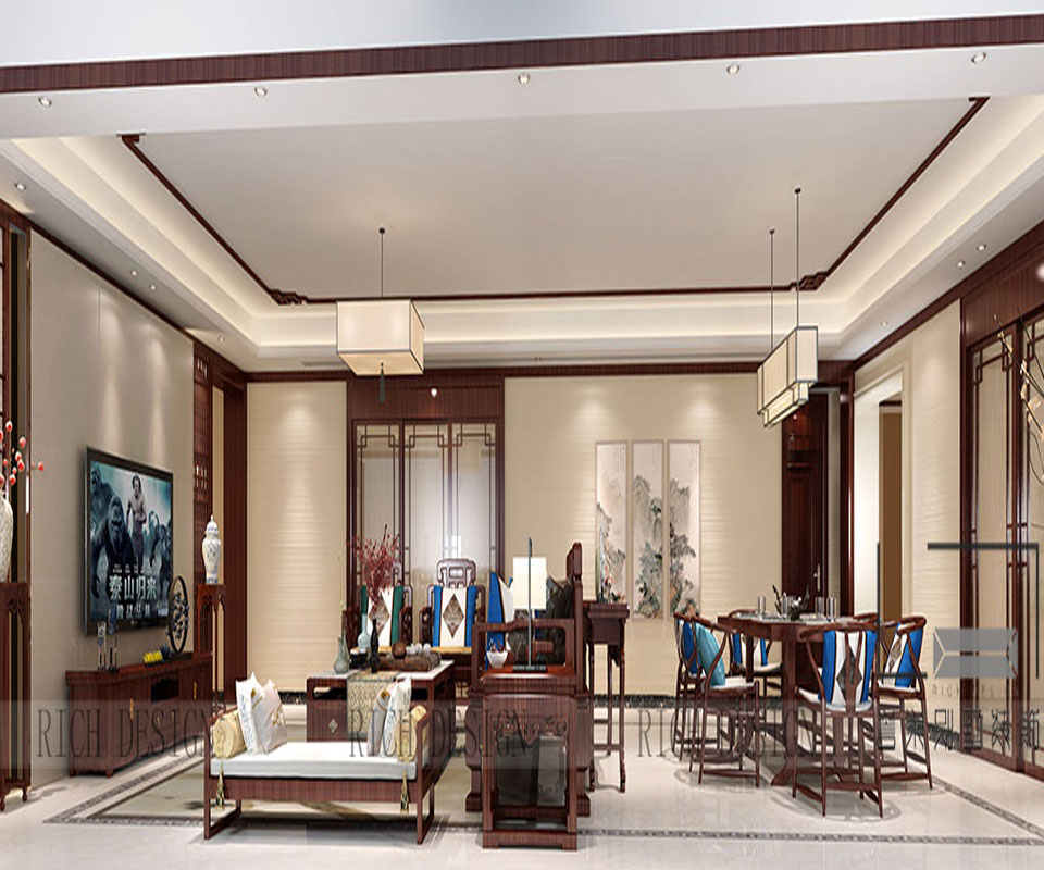 中式餐桌裝飾設(shè)計(jì)效果圖