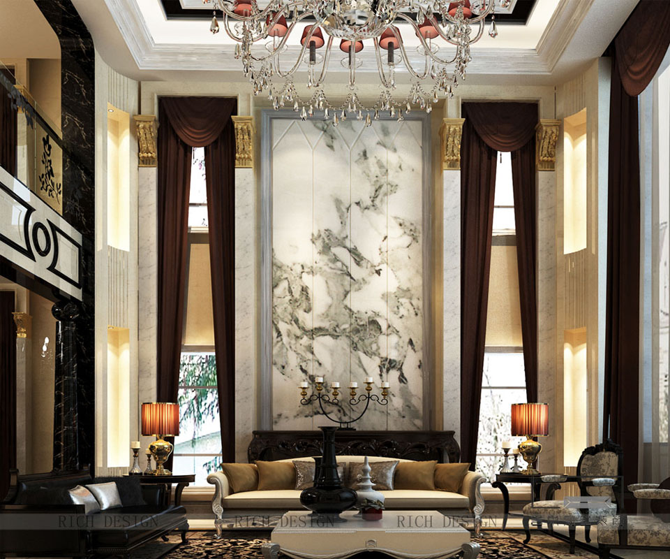 沙發(fā)后面擺收納裝飾柜設(shè)計(jì)效果圖