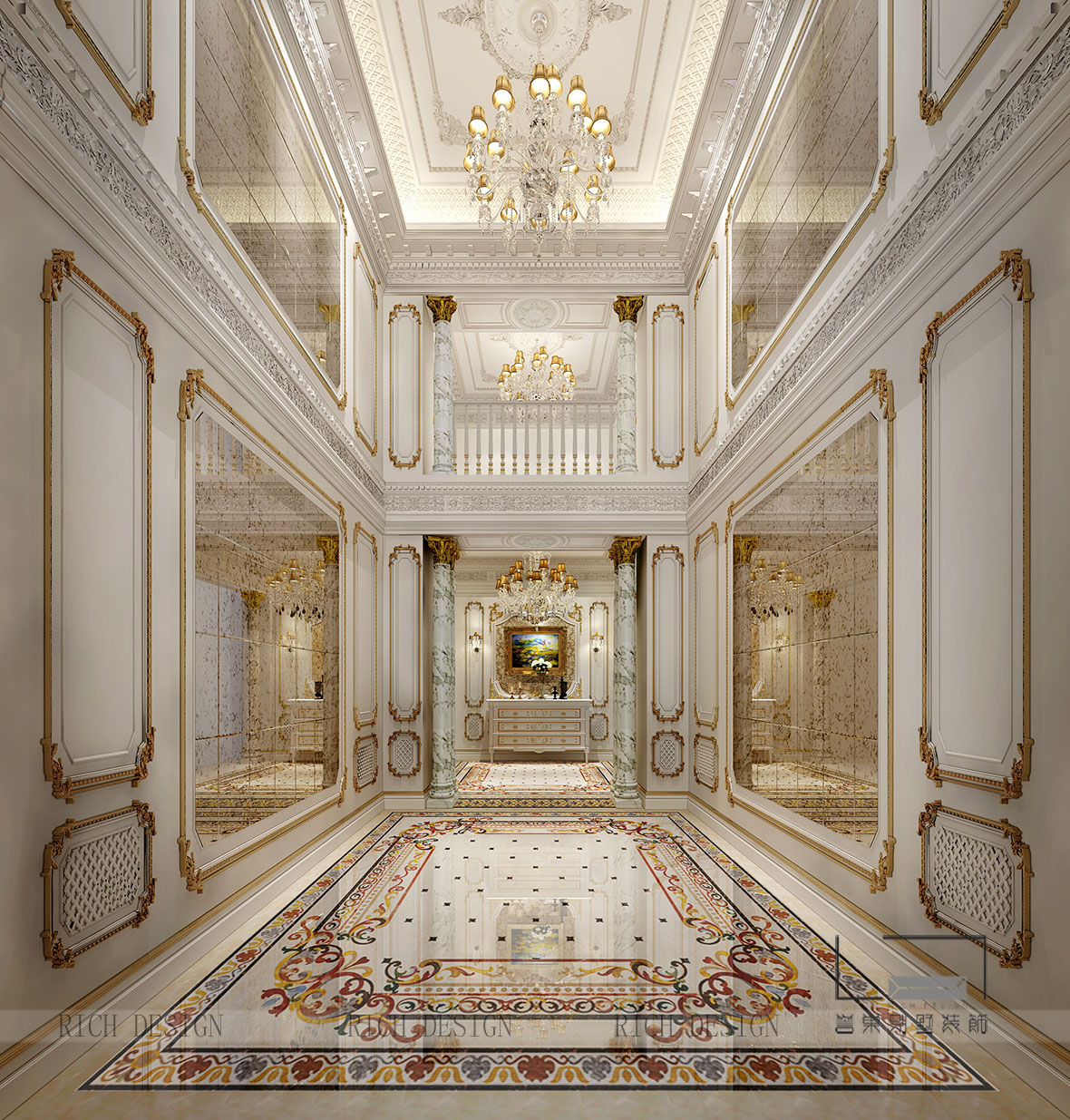 別墅玄關(guān)設計效果圖