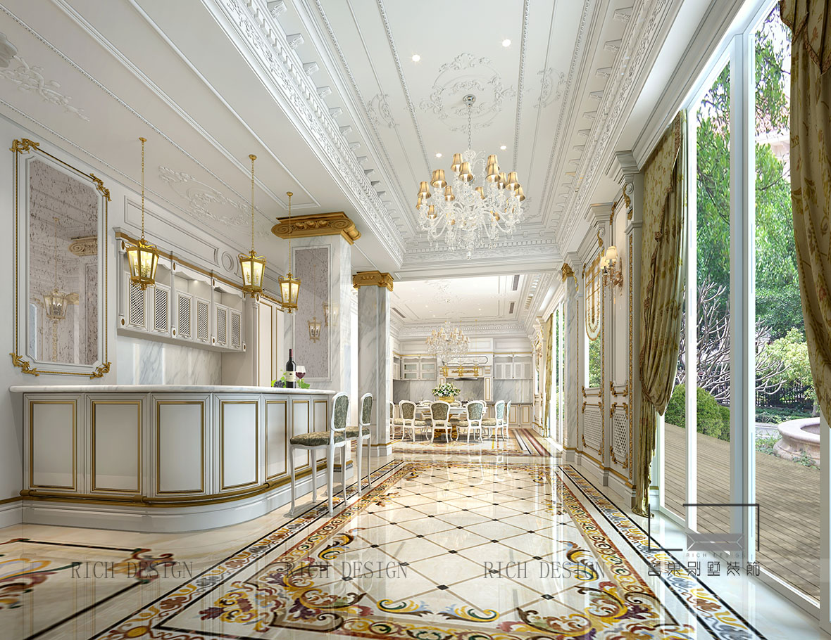 別墅現(xiàn)代餐廳設計效果圖