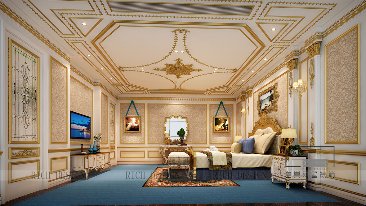 別墅現(xiàn)代主臥設計效果圖