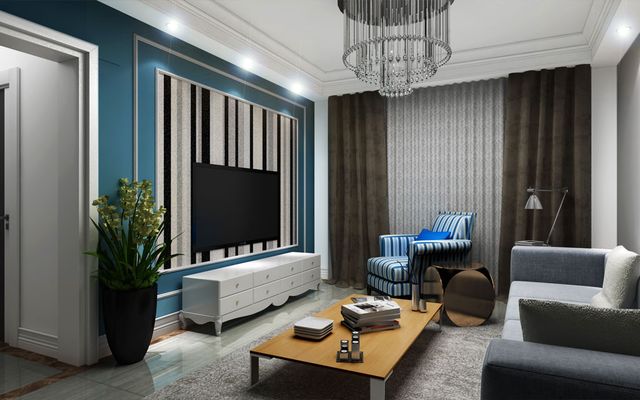 別墅現(xiàn)代客廳風(fēng)格裝飾效果圖