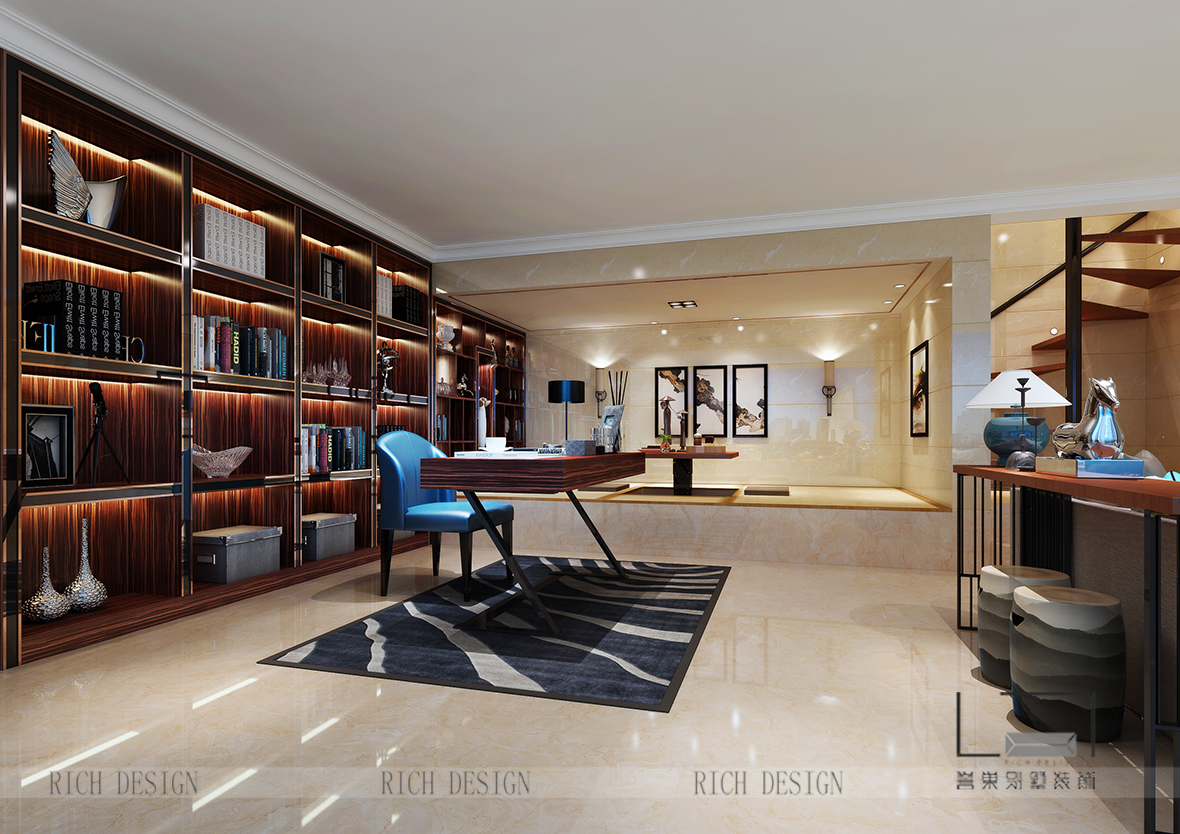 泰華陽光海別墅書房裝修欣賞圖