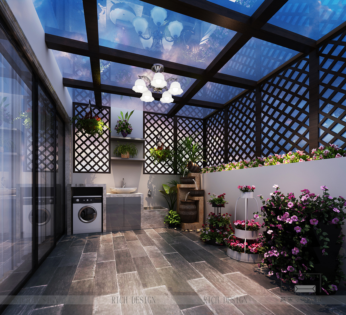 泰華陽光海別墅陽臺裝修欣賞圖