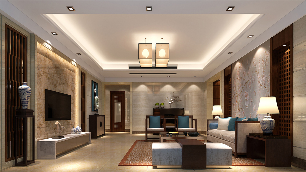 別墅現(xiàn)代客廳裝修效果圖