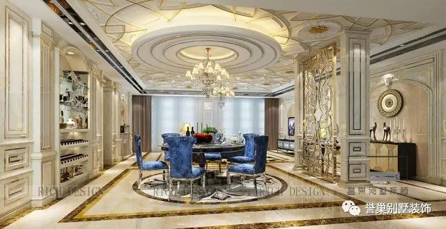 別墅歐式餐廳裝修設(shè)計效果圖