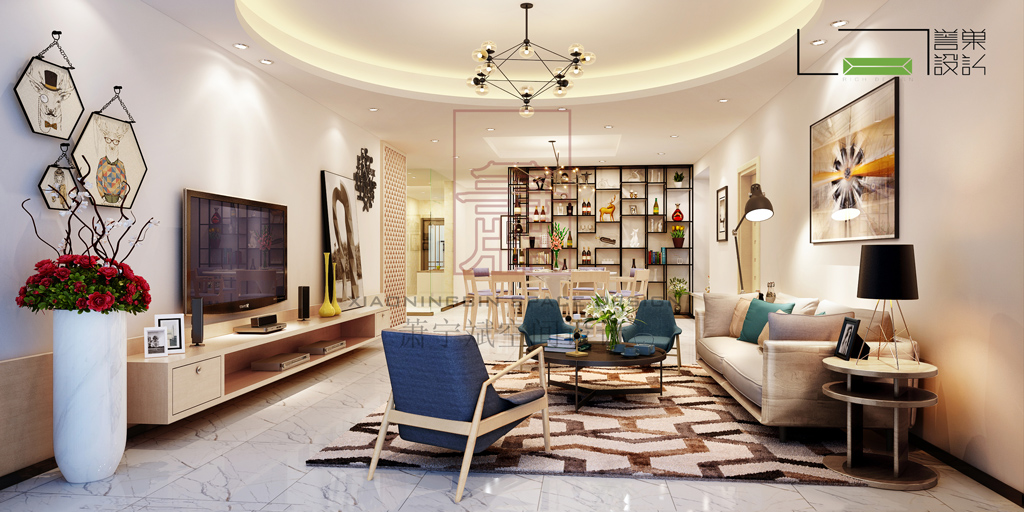 別墅時(shí)尚客廳裝飾設(shè)計(jì)效果圖