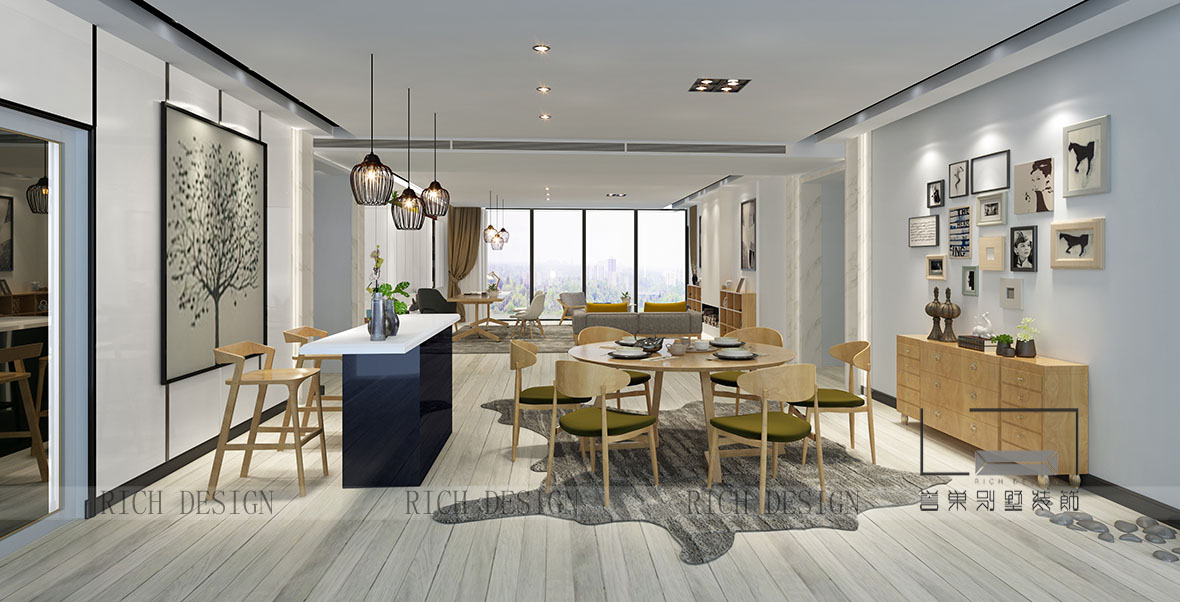 別墅餐廳裝修設(shè)計效果圖