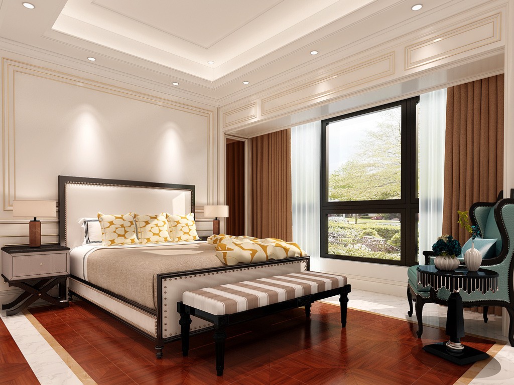 別墅歐式臥室裝修效果圖