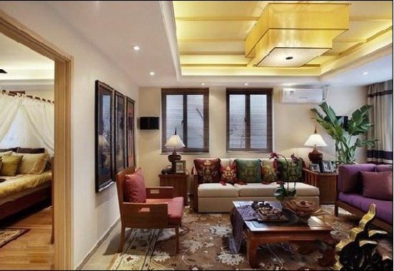 東南亞風格客廳效果圖