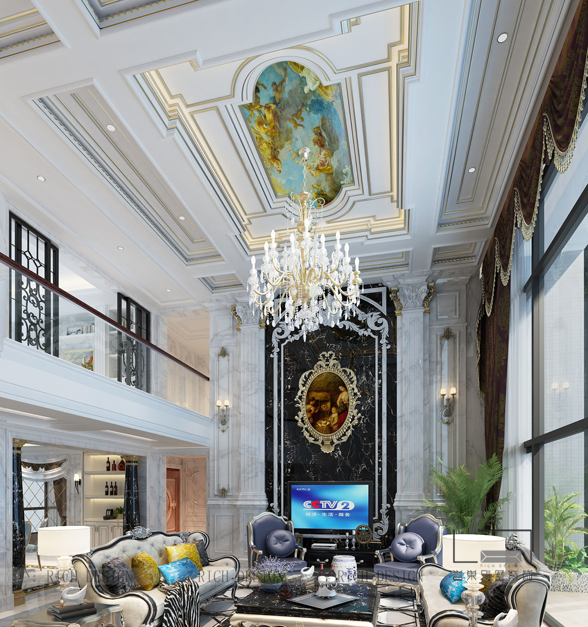 別墅裝修客廳效果圖