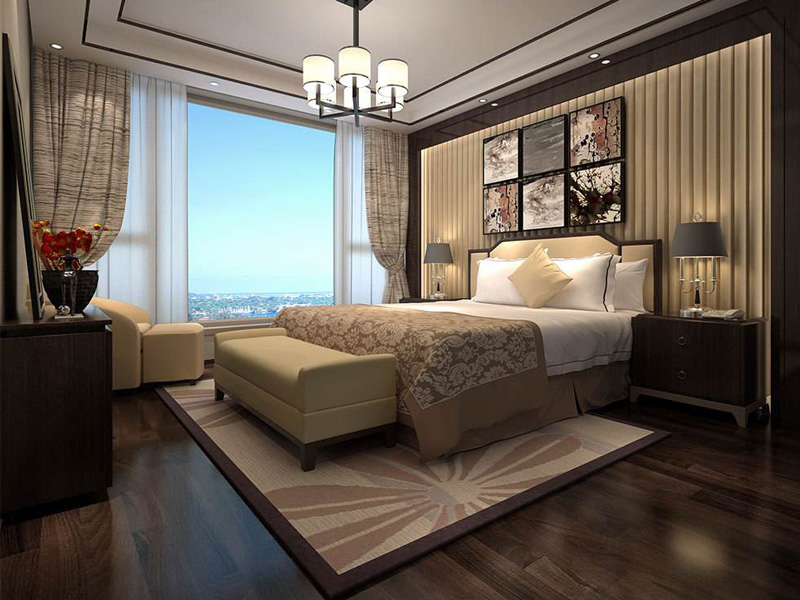 別墅中式臥室裝修設(shè)計效果圖