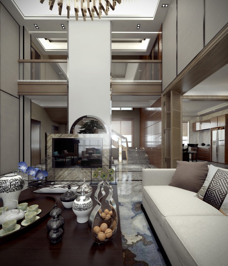 別墅客廳設計效果圖