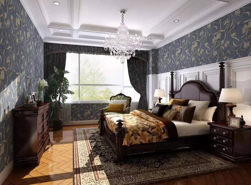 別墅歐式臥室裝飾效果圖