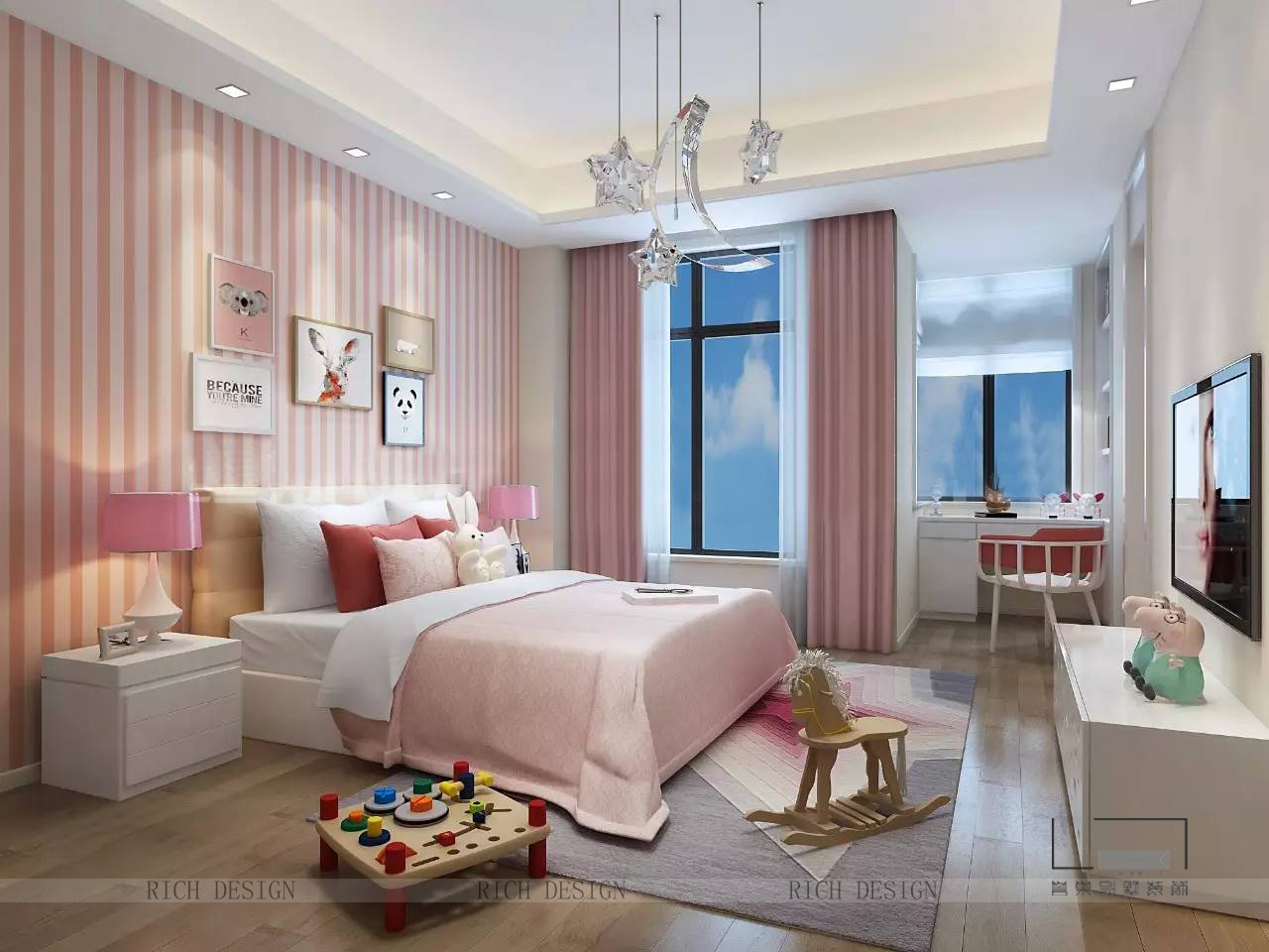 簡約女孩房效果圖