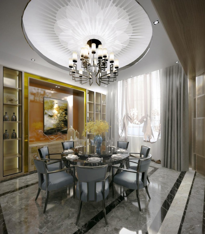 別墅裝飾之現(xiàn)代餐廳設(shè)計風(fēng)格