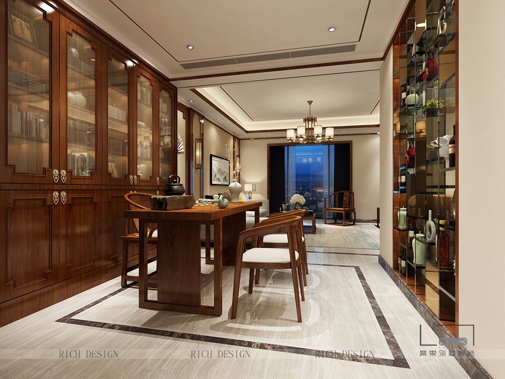 別墅中式裝修設(shè)計效果圖