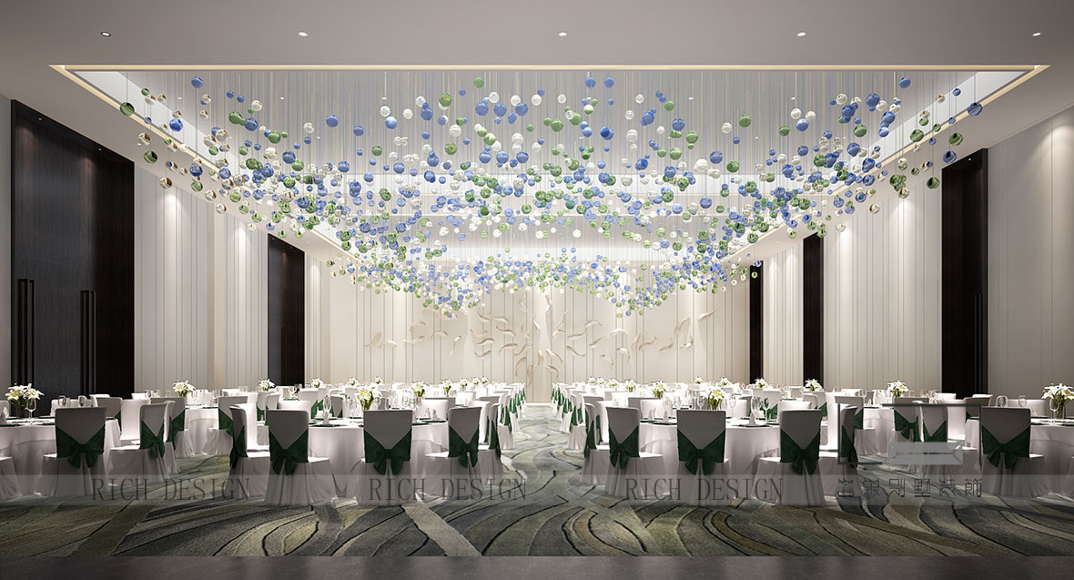 現(xiàn)代宴會廳裝飾設(shè)計效果圖