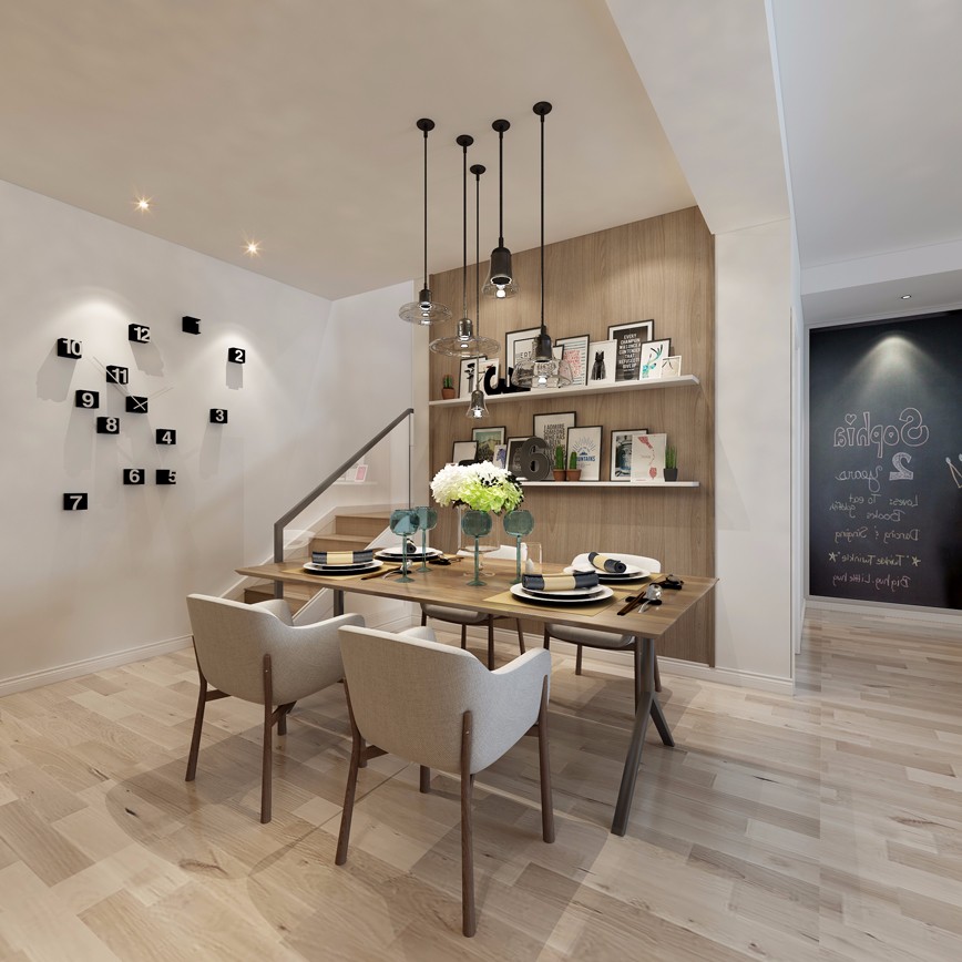 現(xiàn)代別墅餐廳裝飾效果圖